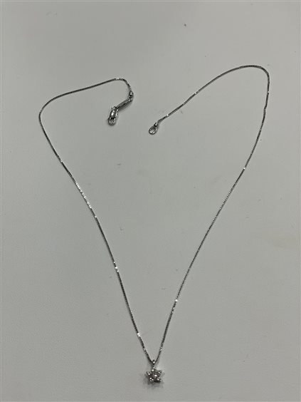 Collana Davite & Delucchi Donna in Oro bianco Diamante 0.18 Ct 88526713 - 88526713